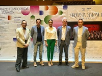 La consejera de Turismo, Cultura, Juventud y Deportes, Carmen Conesa, durante la presentación de los ciclos de abono del Auditorio regional Víctor...