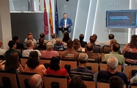 El consejero de Medio Ambiente, Universidades, Investigación y Mar Menor, Juan María Vázquez, inaugura la jornada en la que se presentan las principales...