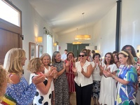 La consejera de Política Social, Familias e Igualdad, Conchita Ruiz, en el encuentro de verano con mujeres empresarias y emprendedoras de la asociación ANAEDE