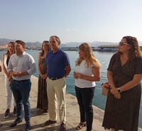 Imagen del director general de producción Agraria, Ganadera y Pesquera, Juan Pedro Vera, en una visita este viernes a la Cofradía de Pescadores de...