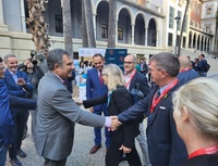 El consejero de Medio Ambiente, Universidades, Investigación y Mar Menor, Juan María Vázquez, durante la Jornada de apertura del encuentro de EUniwell,...