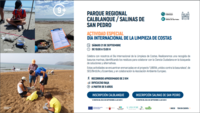 Cartel que anuncia la actividad especial para conmemorar el Día Internacional de la limpieza de Costas.