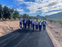 El director general de Carreteras, Francisco Carrillo, acompañado por los representantes de los Ayuntamientos de Mula, Pliego, Aledo y Lorca durante...