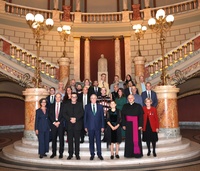 Los galardonados con los premios Europa Nostra 2024, entre ellos el equipo técnico del proyecto de restauración de Los Pozos de la Nieve, en las ...