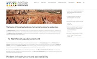 Imagen de la apartado dela Región de Murcia Film Commission en la web del evento 'Shooting Locations Marketplace'