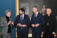 El presidente de la Comunidad, Fernando López Miras, inauguró hoy la exposición 'El siglo de Tegeo'.