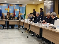 Imagen del secretario general de la Consejería de Agua, Agricultura, Ganadería y Pesca, Francisco González Zapater, en la reunión de la Junta de ...