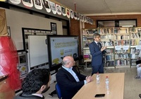 El consejero de Economía, Hacienda, Fondos Europeos y Transformación Digital, Luis Alberto Marín, en una de las charlas de la campaña de educación...
