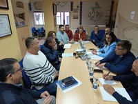 Reunión de la consejera de Agua, Agricultura, Ganadería y Pesca, Sara Rubira, con los patrones mayores de las cofradías de Águilas, Cartagena, San...