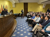 Imagen de la consejera en el Consejo del Agua de la Demarcación del Segura