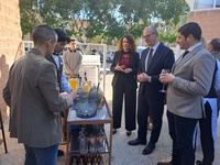 El consejero Víctor Marín durante la jornada gastronómica 'El sabor del éxito: formando talento', organizada por la Escuela de Hostelería y Turismo...