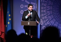 El presidente de la Comunidad, Fernando López Miras, clausura el acto de presentación 'Murcia: 1.200 Aniversario' en Madrid