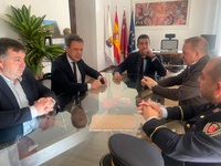 Reunión mantenida por el consejero de Presidencia, Portavocía, Acción Exterior y Emergencias, Marcos Ortuño, con el alcalde de Blanca, Pablo Cano,...