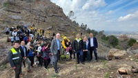 El consejero de Medio Ambiente, Universidades, Investigación y Mar Menor, Juan María Vázquez, participa en un acto de voluntariado sobre restauración...