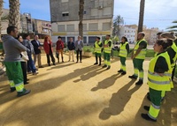 Visita a los alumnos del programa 'Jardines de Abanilla', desarrollado con una subvención del SEF.