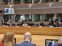Imagen de la consejera Sara Rubira durante la reunión del Consejo de Agricultura y Pesca de la UE que se ha celebrado este lunes en Bruselas 