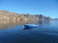 Embarcación pesquera tradicional en la costa de la Región de Murcia.