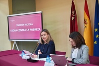 La consejera de Política Social, Familias e Igualdad, Conchita Ruiz, durante la Comisión rectora de Lucha contra la Pobreza