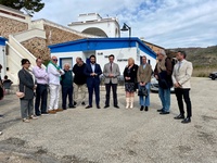 El consejero de Fomento e Infraestructuras, Jorge García Montoro, junto al alcalde de La Unión, Joaquín Gabriel Zapata, y las asociaciones vecinales...