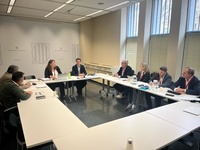El director general de Producción Agrícola, Ganadera y Pesquera, Juan Pedro Vera, en la reunión con las Comunidades mediterráneas que se ha celebrado en Barcelona
