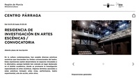 Imagen de la convocatoria en la página web del Centro Párraga