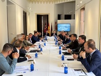 El consejero de Medio Ambiente, Universidades, Investigación y Mar Menor, Juan María Vázquez, durante la reunión en Lorca del grupo de trabajo 'Más...