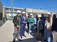 El consejero de Educación y Formación Profesional, Víctor Marín, visita las obras del nuevo colegio de Librilla