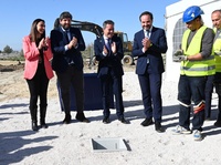 El jefe del Ejecutivo regional, Fernando López Miras, preside el acto de inicio de las obras del nuevo sistema de drenaje sostenible en el Polígono...
