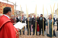 El presidente de la Comunidad, Fernando López Miras, asistió hoy en Lorca a la tradicional Bendición de las Palmas y a la posterior misa con motivo de Domingo de Ramos (1)