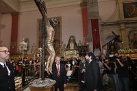 Tradicional besapié a la imagen del Santísimo Cristo del Perdón