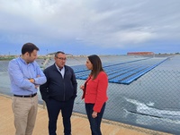 La consejera Sara Rubira en las instalaciones de la Comunidad de Regantes de Águilas.