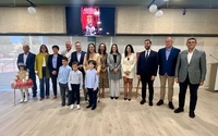 La consejera de Turismo, Cultura, Juventud y Deportes, Carmen Conesa, durante la presentación de las fiestas de Moros y Cristianos de Abanilla.