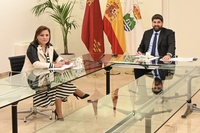 El presidente de la Comunidad, Fernando López Miras, se reúne con la alcaldesa de Fortuna, Catalina Herrero