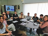 Un momento de la reunión en la que se presentó al ayuntamiento de Murcia el estudio de accesibilidad turística.