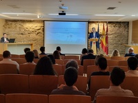 El consejero de Medio Ambiente, Universidades, Investigación y Mar Menor, Juan María Vázquez, durante la inauguración de la II Jornada Calidad del...