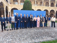 El consejero de Fomento e Infraestructuras, Jorge García Montoro, durante su intervención en el Foro Económico y Social del Mediterráneo organizado...