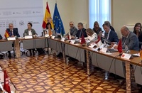 El consejero de Presidencia, Portavocía, Acción Exterior y Emergencias, Marcos Ortuño, en la reunión celebrada esta tarde.