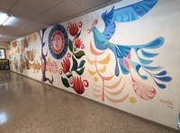 Una imagen del mural de Alhama de Murcia firmado por Párraga.