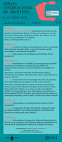 Programa de los actos organizados con motivo de la Semana Internacional de los Archivos