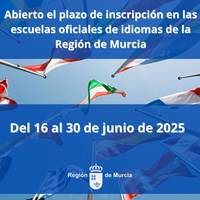 Abierto el plazo de inscripción para las escuelas oficiales de idiomas de la Región de Murcia.
