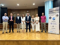 La consejera Carmen Conesa con el alcalde de Los Alcázares, autoridades y organizadores del Curso de Verano. 