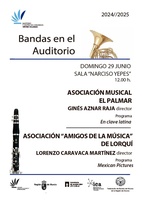Cartel del último concierto de la temporada del ciclo 'Bandas en el Auditorio'.