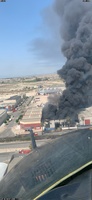 Imagen del incendio en el polígono industrial de Fortuna.