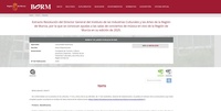 Imagen del anuncio en el BORM de la convocatoria para salas de música en vivo