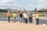 El director general de Carreteras, Francisco Carrillo, acompa&ntilde;ado del concejal de Urbanismo e Infraestructuras de Cartagena, Diego Ortega, durante...