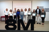La consejera de Pol&iacute;tica Social, Familias e Igualdad, Conchita Ruiz, junto a las empresas reconocidas con el Distintivo DIERM el pasado a&ntilde;o
