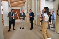 El presidente de la Comunidad, Fernando López Miras, y el alcalde de Lorca, Fulgencio Gil, visitan las obras de rehabilitación de la Cámara Agraria...
