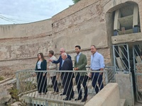 El director general de Patrimonio Cultural, Patricio S&aacute;nchez, durante su visita a la Rueda de La &Ntilde;ora