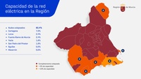 Mapa que refleja la capacidad de la red el&eacute;ctrica por municipios
