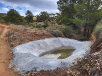 Una de las 46 balsas de agua construidas para la fauna
